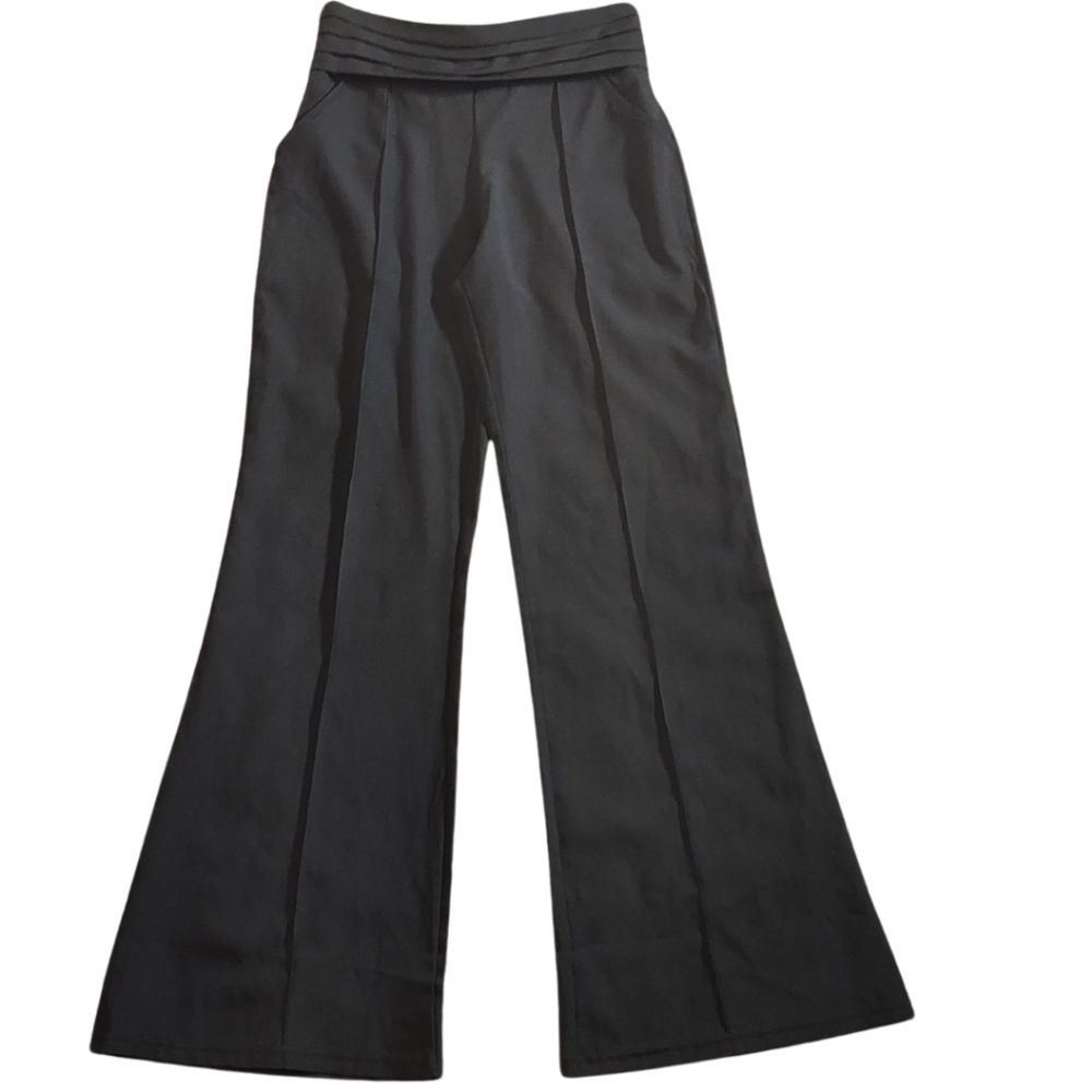 NWT Cheng Xin L (small) wide leg flare high-waisted black work pants